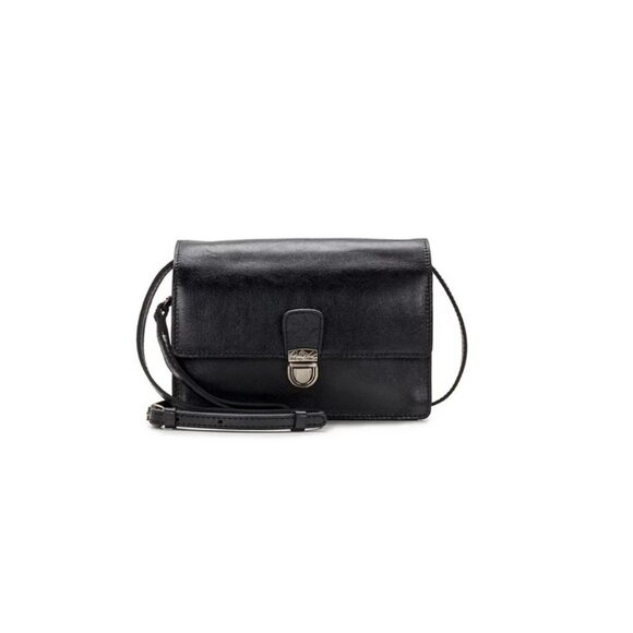 PATRICIA NASH Lanza leather small crossbody wristlet wallet + Dust bag BLACK - Picture 1 of 13